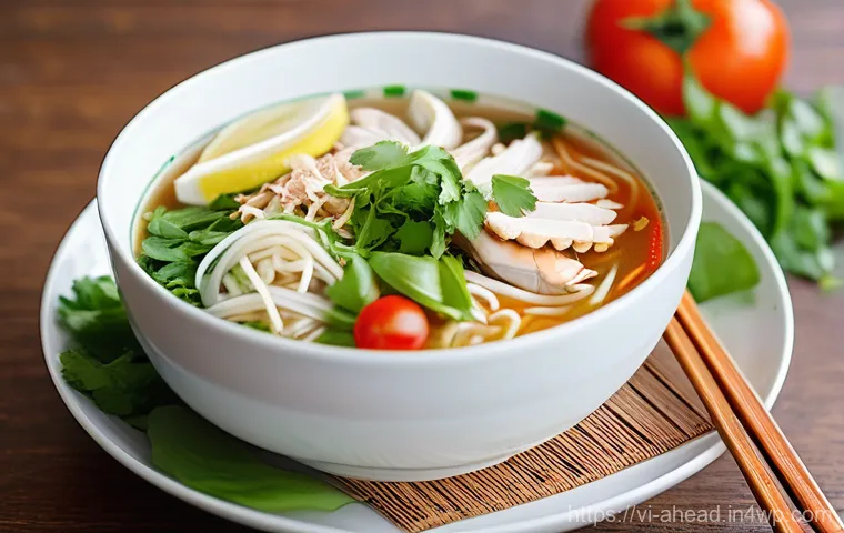 영양소를 고려한 식단 구성 방법 - **Vibrant Vietnamese Breakfast:** A close-up shot of a beautifully arranged Vietnamese breakfast tab...