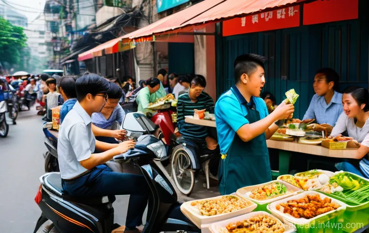 식단 구성에 영향을 주는 사회적 요인 - Prompt 1: Fast-paced Urban Vietnamese Lunch Scene**