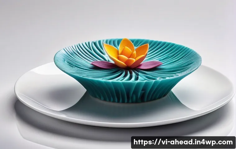 식품 기술의 미래 3D 프린팅 식품 - A Personalized Culinary Masterpiece**
A hyperrealistic image of an exquisitely plated 3D-printed gou...